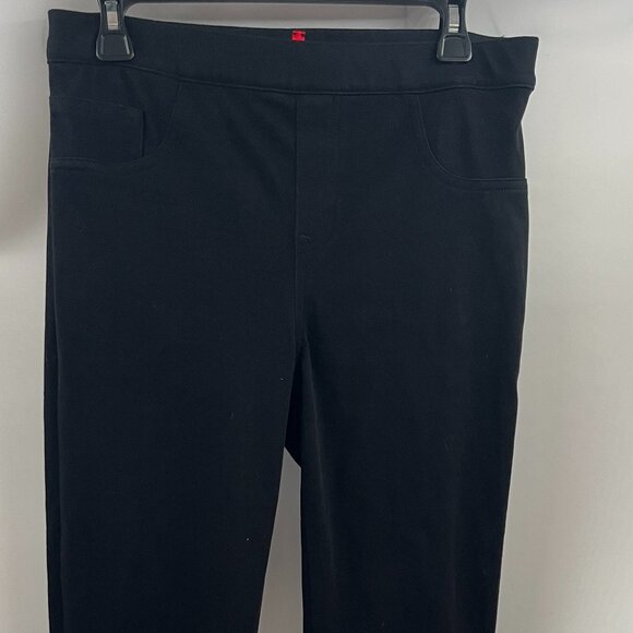 Spanx Women's L Black Denim Pull On Stretch Ankle‎ Slim Leggings - Picture 3 of 5